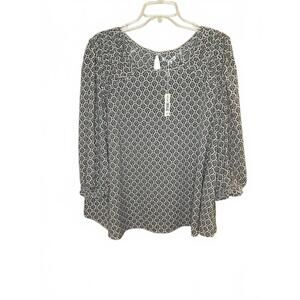 Max Studio Women's Printed Crepe Tunic Lightweight Blouse 2X Desk to Dinner